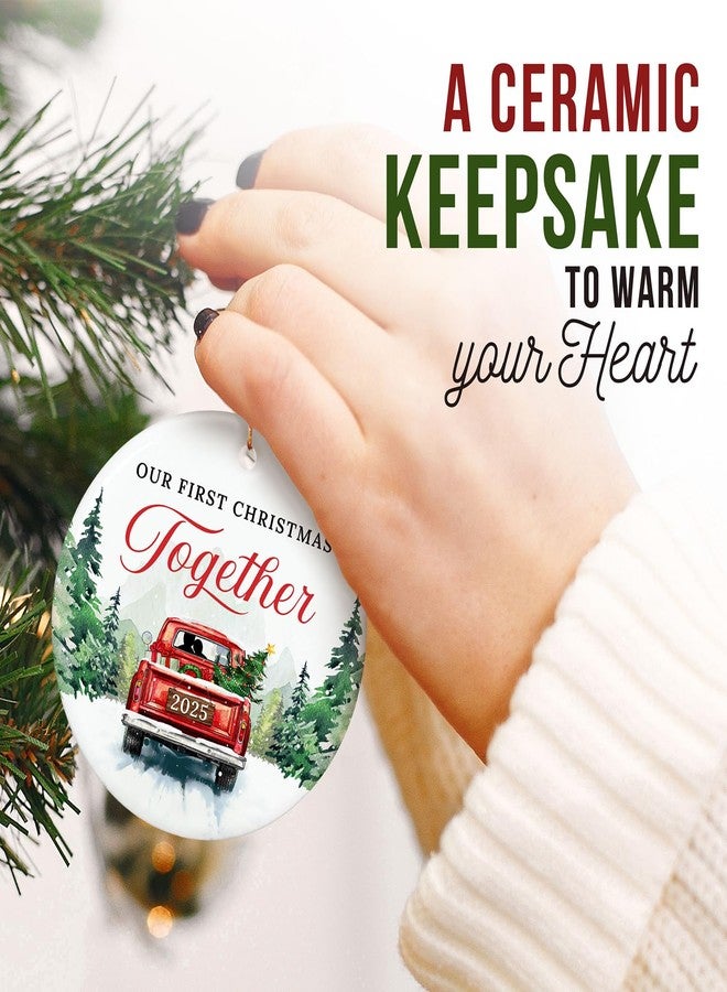 ZAGKOO Christmas Couples Gifts - First Christmas Together Ornament 2025 for Him Her, Boyfriend Girlfriend, Married Couple - First Xmas Ornament - Better Together Unique Wedding Gift Ideas - Image 4